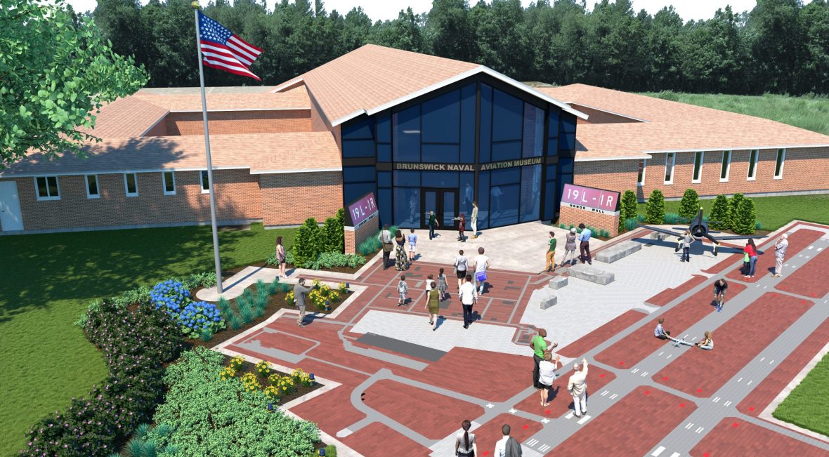 Proposed rendering of BNAM entrance plaza.